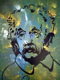 Lothar Franik Albert Einstein, Kunststoffplatte, 80 x 60 cm